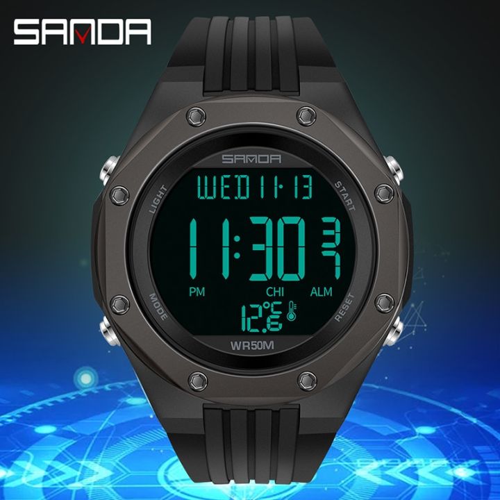 SANDA%20Sport%20Men%20Watch%20Take%20Body%20Temperature%20Environmental%20Thermometer%20LED%20Digital%20Wristwatches%20For%20Mens%20Waterproof%20Male%20Hour%20-%20Image%204