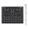 V8 Plus Live Sound Card for Streaming 15 Effects USB Audio Mixer for microphone Voice Changer Device DJ Karaoke Equipment with Adjustable Volume Support BT Connection. 