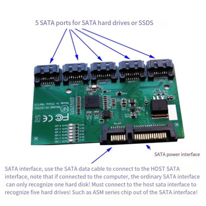 SATA%20Expansion%20Card%201%20to%205%20Port%20SATA3.0%20Controller%20Card%20Motherboard%20SATA%20Port%20Multiplier%20Riser%20Card%20HUB%20Adapter%20Easy%20Install%20-%20Image%205