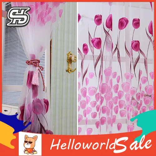 Romantic%20Tulip%20Print%20Voile%20Sheer%20Curtain%20Drape%20Divider%20Valance%20for%20Door%20Window%20-%20Image%205