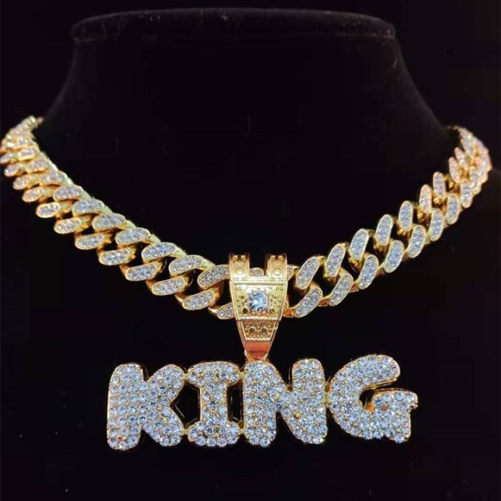 Men%20Women%20Hip%20Hop%20KING%20QUEEN%20Letter%20Pendant%20Necklace%20with%2013mm%20Miami%20Cuban%20Chain%20Iced%20Out%20Bling%20HipHop%20Necklaces%20Fashion%20Jewelry%20-%20Image%206