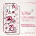 YYDS for OPPO A16 Back Cover Strawberry Bear Transparent Silicone Soft Case full lens protection Ultra Thin Phone Case. 