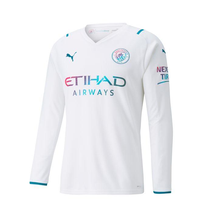 2021/22 Manchester City Away Long Sleeve Jersey (China Quality) - Official Team Jersey For Fans Of Manchester City