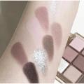 Dikalu 9-color New Korean Eyeshadow Palette Tray Pure Sweet Cool Ash Crushed Diamond Smoked Eye Shadow Plate Women's Makeup. 