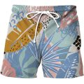 Men's Printed Beach Shorts Fashion Hawaii Comfort Swimwear Pants Men's Casual Quick Dry Breathable Teen Summer Shorts for Men.