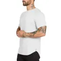 Brand clothing fitness t shirt men fashion extend long tshirt summer gym short sleeve t-shirt cotton bodybuilding Slim fit tops. 
