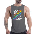 Summer Fashion Casual 2d Letter Print Breathable Men'S Basketball Sleeveless T-Shirt Outdoor Gym Sports Street Vest Top. 