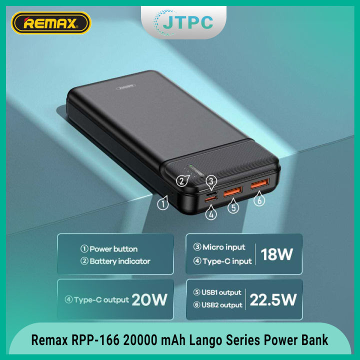 Remax RPP-166 20000 mAh Lango Series Power Bank