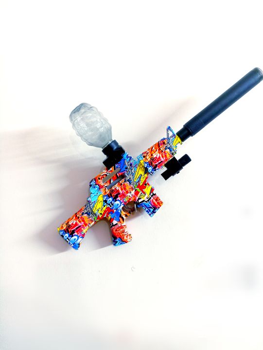 Gel Gun with Gel Balls AK47 Electric Gun with Glasses and 30,000+ Gel Balls Uzi Electric Gel Ball Blaster Toy for Adults and Children Over 12 Years Old