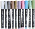 BRUSTRO Metallic Brush Pens Set of 10 Colors with Soft Brush Tip for Calligraphy Hand Lettering Colouring Scrapbooking and Card Making.