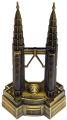 ZAHAB Antique Finish Malaysian Souvenir Petronas Twin Towers Miniature Statue Showpiece for Home Decor Living Room, Gifting for Corporate/ Anniversary. 