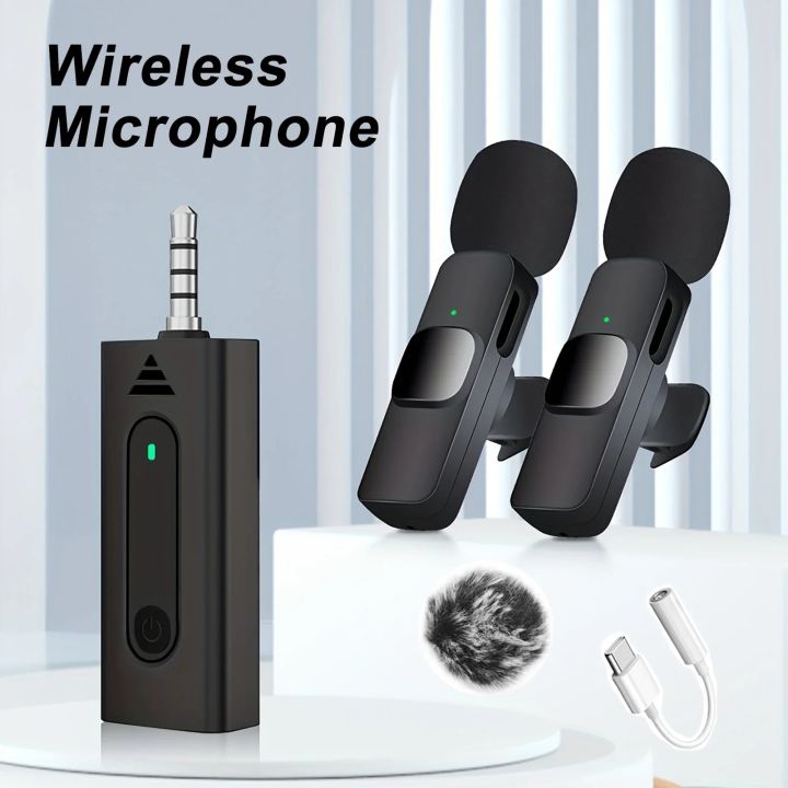 thumbnail image 2 of Wireless Lavalier Lapel Microphone 3.5mm – Condenser Mic For Camera, Speaker, Smartphone – Bluetooth 5.3 2 of 6