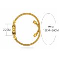 Luxury Golden Cable Wire Band Women's Dress Quartz Bangle Cuff Watch Small Dial-16. 