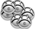 Stainless Steel Round Dining Plate With 4 Compartments - Ideal For Lunch And Dinner. 