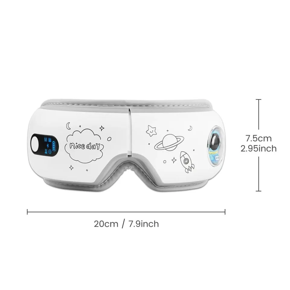 Eye Massager 6D Smart Airbag Vibration Bluetooth Eye Care Instrument Hot  Compress Bluetooth Eye Massage Glasses Fatigue Pouch | Daraz.com.bd