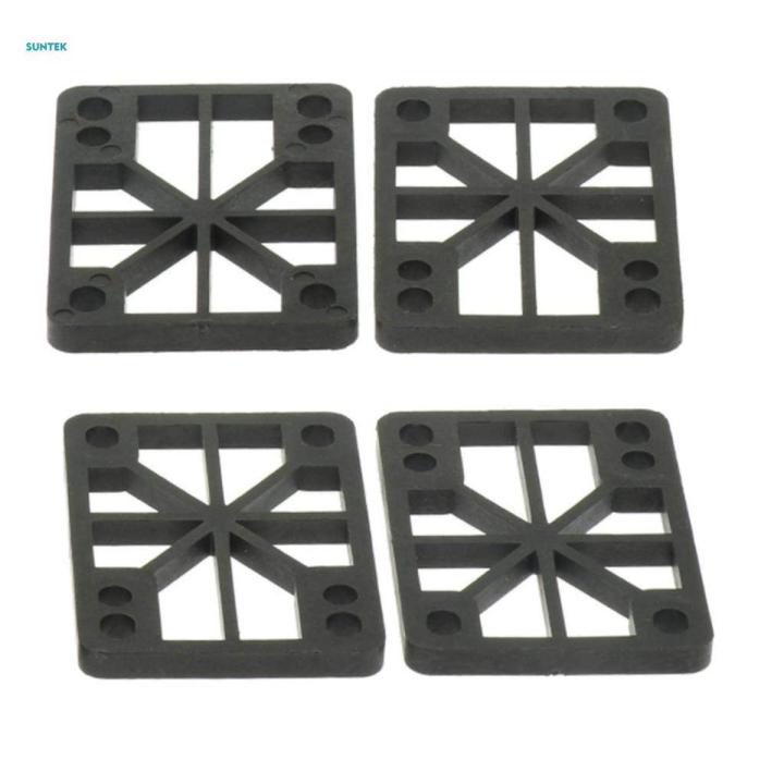 3x4 Pieces Skateboard Longboard Shock Pads Risers 0.6cm Or 0.8cm Black 6mm