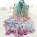 Shawl Sunscreen Scarf Mother's High-Grade Oversized Scarf Summer Lotus Scarf Beach Towel Thin Scarf. 