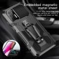 CASIFY For Motorola G9 Plus Back Cover Robot Series Armor Anti Fall Shockproof Magnetic Bracket Protection Cover. 