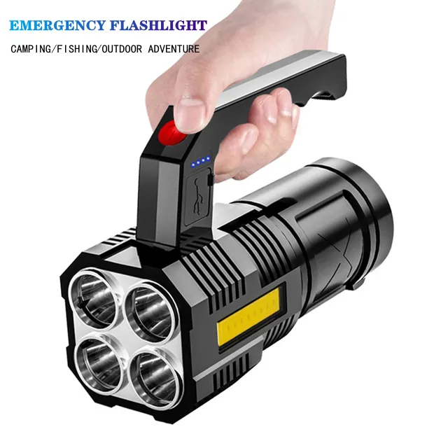 Waterproof%20Powerful%204%20Gear%204-cell%20COB%20LED%20USB%20Rechargeable%20Flashlights%20Camping%20Searchlights%20Strong%20Torch%20Light%20-%20Image%202