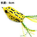 2.4'' Long Realistic Topwater Frog Soft Silicone Frog Fishing Lures with Double Concealed Hooks Frog Bait for Fish Over 1kg Topwater Frog.