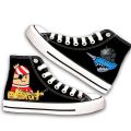 Sausage Party Surrounding the Game High-Top Canvas Shoes Male and Female Primary and Secondary School Students Eat Chicken Cute Graffiti Stylish Sneaker. 