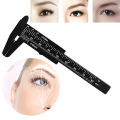 1pc Portable Dual Scale 0-80MM Plastic Eyebrow Measuring Vernier Caliper Mini. 