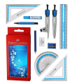 Faber Castell Stellar Premium Mathematical Drawing Set - High-Quality Geometry Tools Box. 