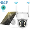 ICSEE Solar Wireless Camera Wifi Outdoor 4MP Surveillance IP CCTV With battery and Solar Panel 360 PTZ Security Protection. 