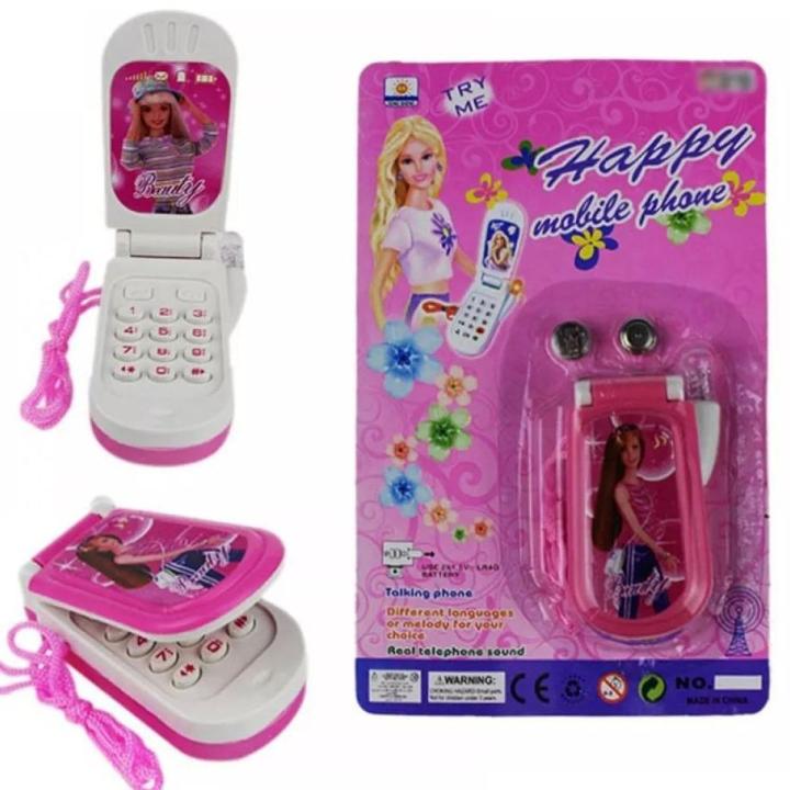 Toy Phone Musical Mini Cute Kids Toy Early Education Barbie