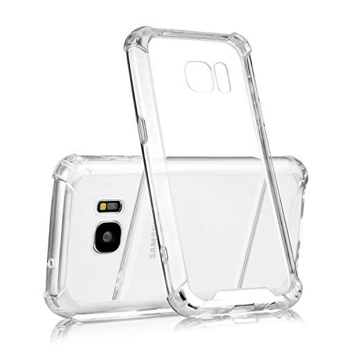 For Samsung Galaxy S7 edge Rock Transparent Shockproof TPU+PC Anti-Fall Slim Case Phone Back Cover