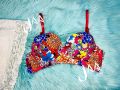 Women's Soft Comfortable Black Flower Printed Foam Bra for Sexy Girl.