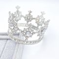 Fashion Simple Pearl Rhinestone Small Round Crown Headdress Birthday Cake Decoration Children's Sweet And Cute Hair Accessories. 