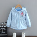 Baby Girl Coat Spring and Autumn Fashion Hooded Jacket Children's Casual Girl Long-Sleeved Popular Online Celebrity Jacket.