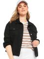 Export quality black denim jacket for women new collection 2024 | low price women denim jacket for winter | Black denim jacket for women. 