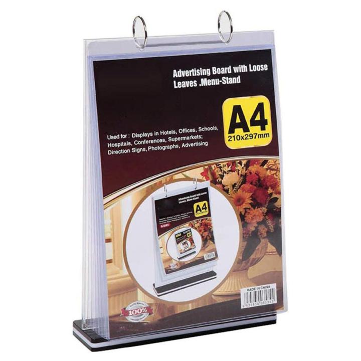 Label Table Display A4 Multi-Page Flip Display Card Label Display Stand Detachable Label ...