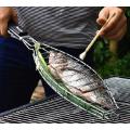 Small Stainless Steel Barbecue fish net grilled fish clip large fish BBQ net. 