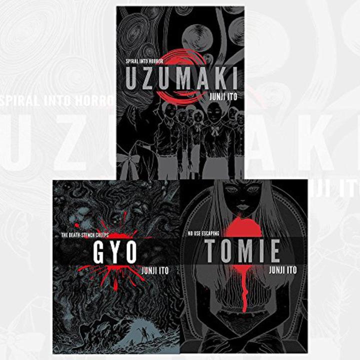 Junji Ito Serie 3: Deluxe Ediction  Collection 3 book Set (Gyo, Tomie, Uzumaki))(premium quality)