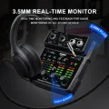 BOMGE M-12 USB Audio Interface for PC,Interface for Recording Music Computer Recording Audio Interface XLR with 3.5m Microphone Jack, USB Sound Card for Recording Studio, Ultra-low Latency Plug&Play. 