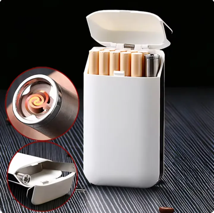 Small%20Cigarete%20Case%20Lighter%20Integrated%20USB%20Rechargeable%20Windproof%20Lighter%20Creative%20Split%20Cigarete%20Lighter%20Men's%20Gadget%20-%20Image%202