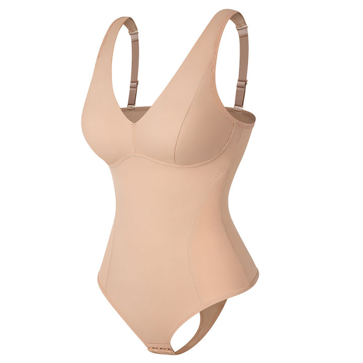 Shapewear%20Bodysuit%20Thong%20Body%20Shaper%20for%20Women%20Waist%20Trainer%20Corset%20Deep%20V%20Neck%20Slimming%20Underwear%20Built-in%20Bra%20Camisoles%20Tops%20-%20Image%207