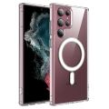 Samsung galaxy s22 ultra 5g MagSafe Compatible Shockproof Transparent Slim Fit Wireless Charging supported Frosted Border Phone Back Case Mobile Cover314353077. 