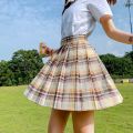 Summer JK Women Plaid Skirts Harajuku High Waisted Kawaii Pleated Skirt Japanese Style Ladies Sweet Plaid Mini Skirts Women y2k. 