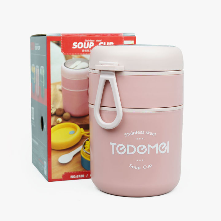 TEDEMEI 2 Layer Stainless Steel LUNCH BOX 710ml
