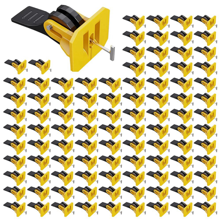 100Pc Tile Leveler Press Leveler Tile Laying Tool Set Kit Wall Tile Positioning Adjuster Tile Tool Kit Can Be Reused