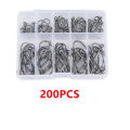 【Shop the Look】 200/100Pcs Stainless Steel Fishing Hooks Carbon Steel Bait Barbed Fishing Hooks Fishing Accessories. 