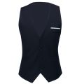 Fashion Men Vests Waistcoat Solid Color V Neck Sleeveless Buttons Blazer Plus Size Formal Business Jacket Vests.