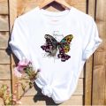 T-Shirt For Girls 4 Pack Combo Set Summer Microfiber Jersey Printed Casual Half Sleeve Round Neck Fashion Tops Soft Breathable Fabric Multi Design.
