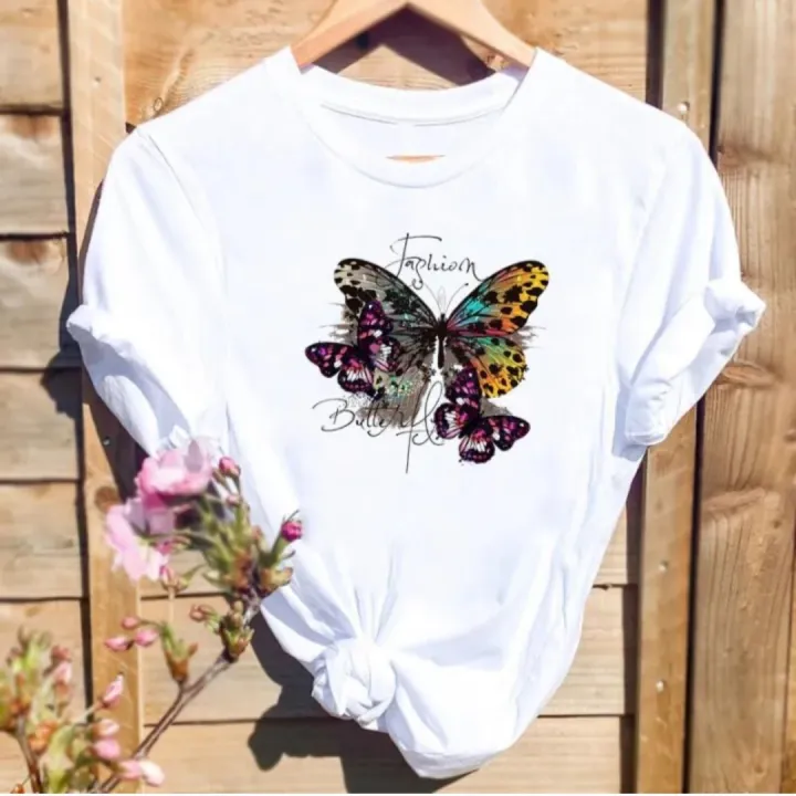 Half Sleeve Chinese Microfibre printed Tshirts for Women
