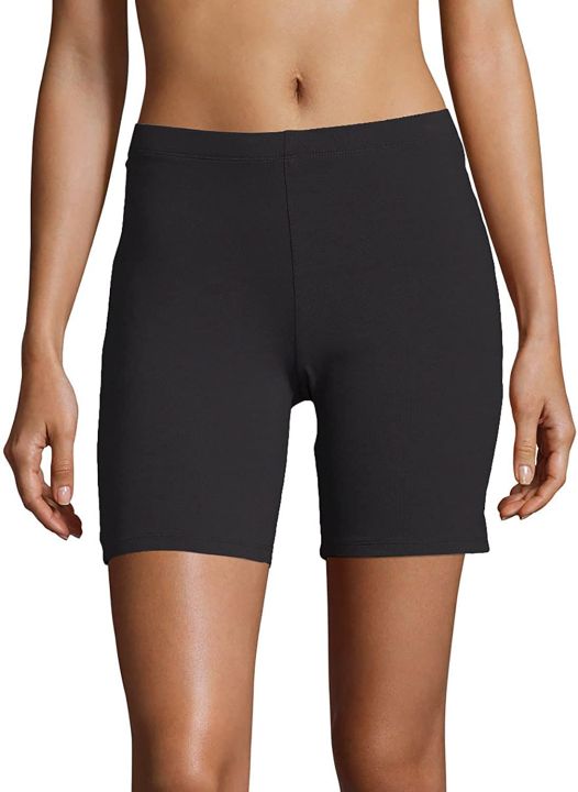 Womens%20Black%20Stretch%20Cotton%20Biker%20Shorts%20From%20Levin%20-%20Image%203