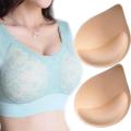 1Pair Removable Drop-shaped Sponge Chest Pads/ Bikini Chest Cup Push Up Insert Foam Pads/ Women Underwear Accessories. 